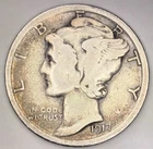 1917-S San Francisco Mint Silver Mercury Dime