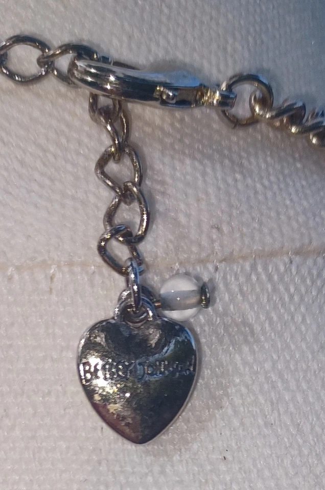 COLLAR BETSEY JOHNSON PRECIOSO LEOPARDOS SALTANDO ARCO Y CORAZÓN GOTA Rosa Foto 3 de 4