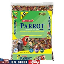 Premium Parrot Food Seed 8lb Complete Nutrition Cockatoos Macaws African Greys