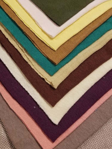 Lot 18 Pieces Ribbed Knit Fabric for Trim Collars Cuffs? Most are Tube Form - Picture 11 of 17