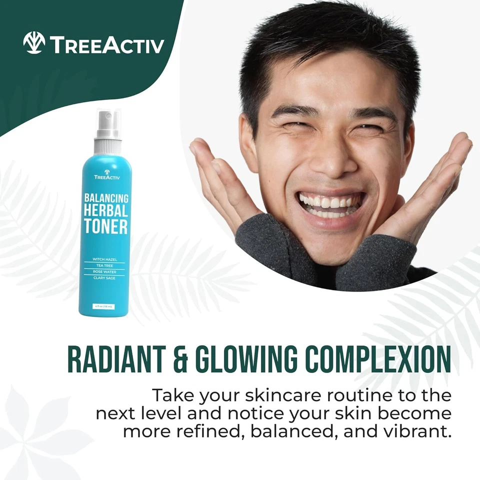 TreeActiv Herbal Toner 4 fl oz, Balance & Even Skin Tone, Rose Water Moisturizer - Image 3 of 4