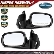 2pcs Left Right Black Power Mirror For Honda Accord 1994 1995 1996 1997 Usa