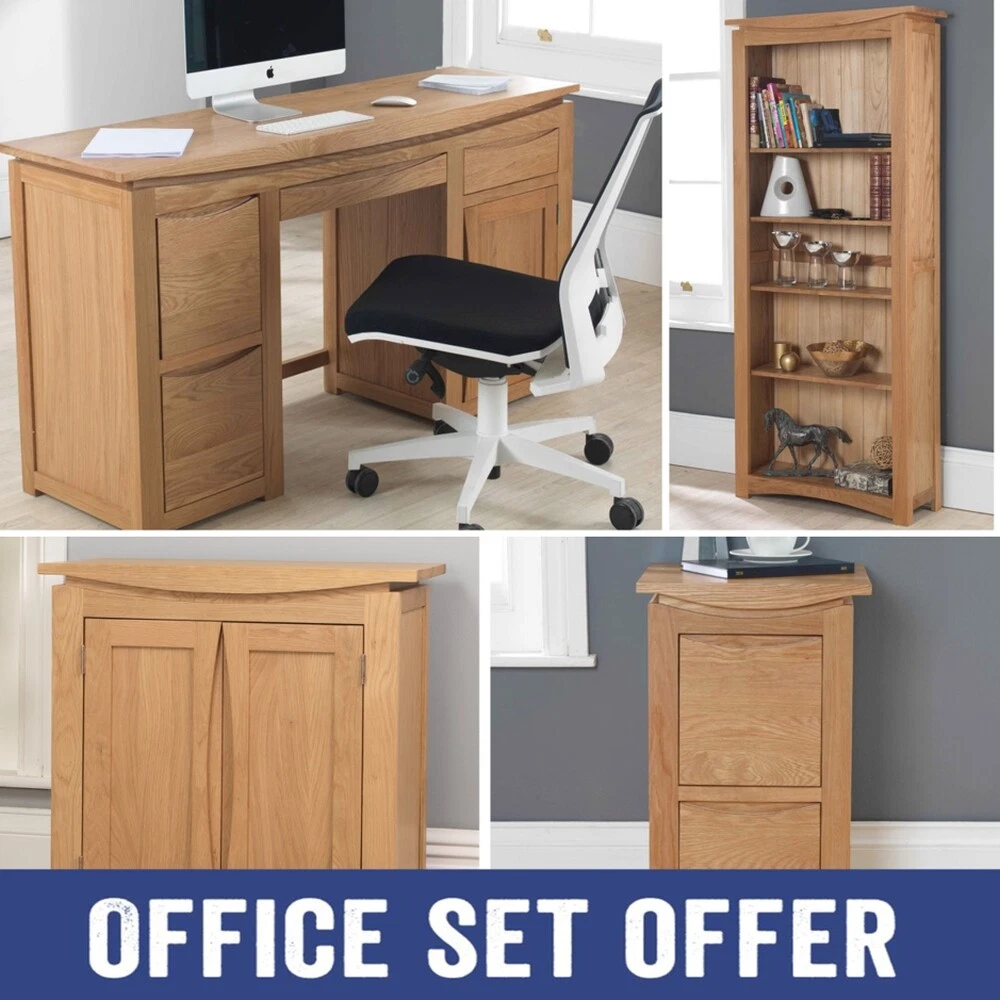 Crescent Solid Oak Large Desk Printer Cupboard Filing Cabinet and