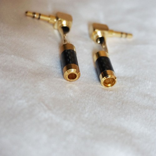 Gold Plated audio 3.5mm 3 pole 90 Degree Headphone Plug Stereo Jack Connector - Picture 5 of 9