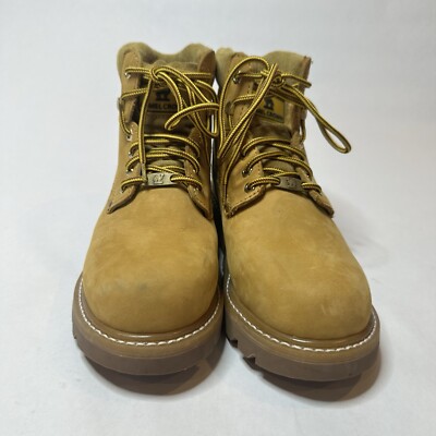 Camel Crown Womens Work Boots Leather Golden Tan Size 9 No Insoles