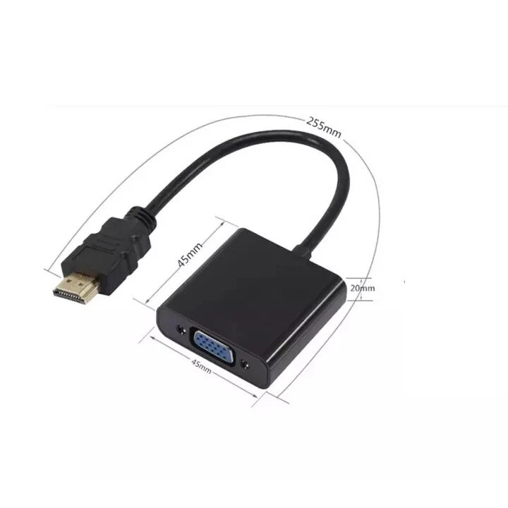 1080P HDMI Male to VGA Female Video Cable Cord Converter Adapter For PC Monitor - Image 2 of 4