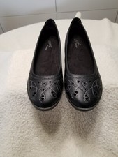 EASY STREET Black Comfort Wave Loafers ALFIE Flats Shoes Size 6.5 M