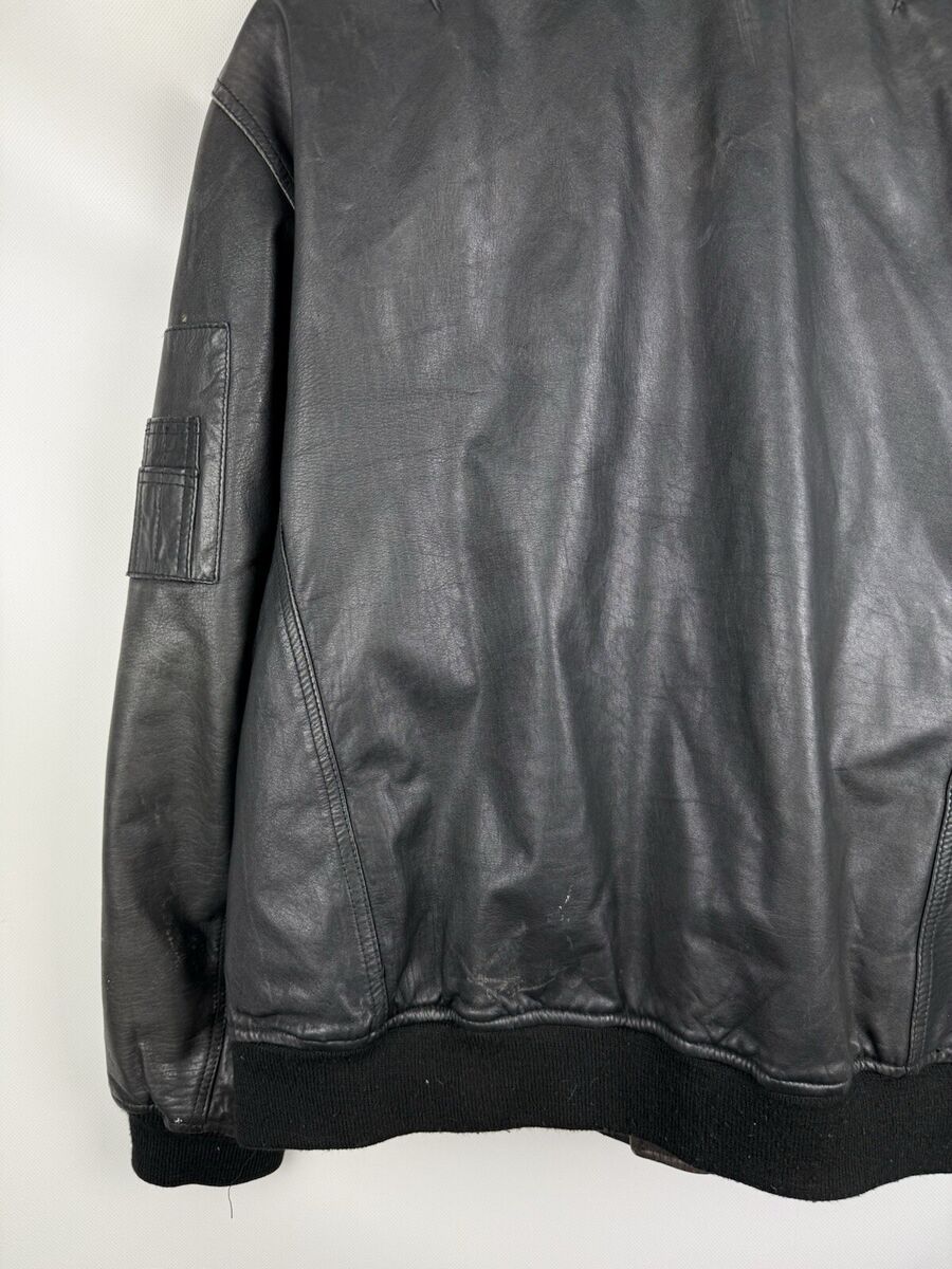 Schott Vintage Men's Cowhide Leather Bomber Jacket Size 3XL Schott Vintage Men's Cowhide Leather Bomber Jacket Size 3XL