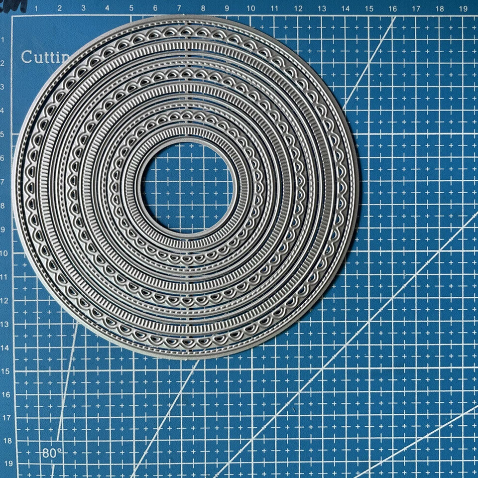 Cercles imbriqués Matrices à découper en métal Scrapbooking Papier Carte - Photo 4/4