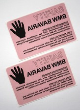 BMW BAVARIA Alarmaufkleber Alarmanlage Alarm Aufkleber Autoradio 2 Stück