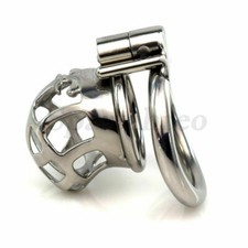 Male Chastity Device Stainless Steel Small Cage 3 Sizes Men Metal Lock Belt