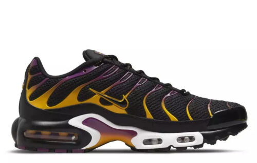 purple and black air max plus