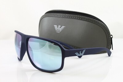 Emporio Armani EA4130-57546J Men's Square sunglasses Matte Blue
