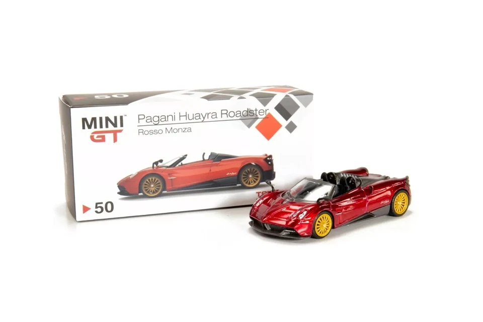 MINI GT 1:64 MODELLINO AUTO PAGANI HUAYRA 2017 ROSSO MONZA TRUESCALE TSM DIECAST - Immagine 2 di 4