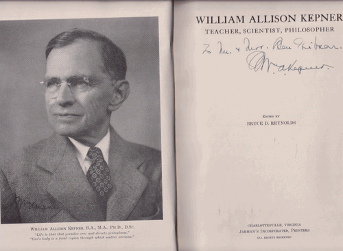 William Allison Kepner: Teacher, Scientist, Philosopher 1946 Softcover SIGNED - Imagen 2 de 2