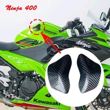 Carbon Fiber Side Tank Covers Sliders Protector For Kawasaki NINjA 400 Z400