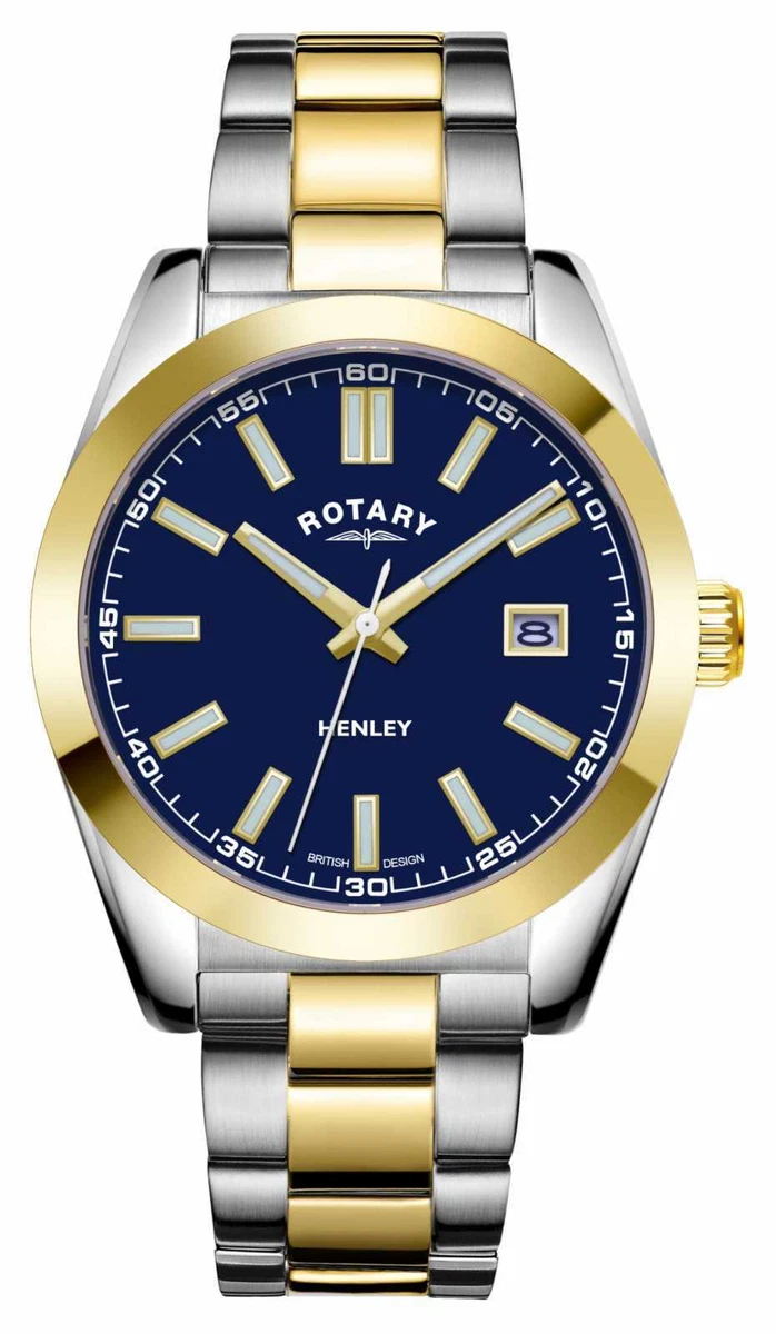 Rotary henley men's hotsell stainless steel bracelet watch