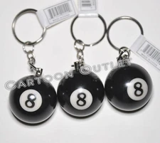 16 pc Pool 8 Ball Billiards Charm Keychain Pendant Cool Player Gift Lot