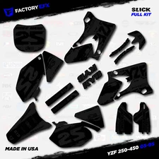 Blackout Slick Graphic Kit fits Yamaha YZ250F YZ450F 03-05 YZF 250 450
