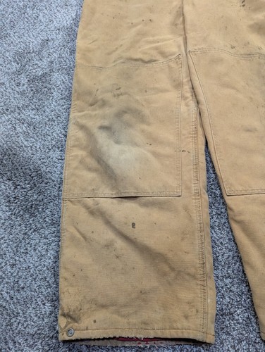 Vintage Carhartt Double Knee Overalls Mens 40x30 Insulated Duck Canvas USA 38x29 - Picture 15 of 21