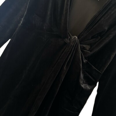 Forever 21 Women's Black Velvet Long Sleeves Dress Mid Length Size 1X NWT |  eBay