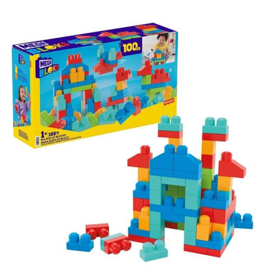 Mega Bloks Big Box of Building Blocks- A perfect Gift for 1+ years- 100 Blocks