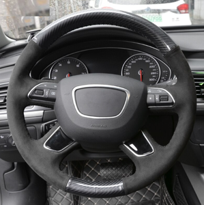 ALCANTARA carbon Steering Wheel Cover Audi Q7 2012-15 Q3 Q5 2013-16 A4