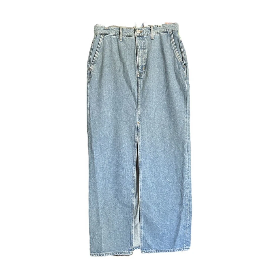 Derek Lam Maxi Falda Denim Abertura Frontal 10 Crosby Denim Sutton Falda De Colección Nueva con Etiquetas Foto 2 de 4