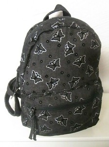 small black canvas backpack
