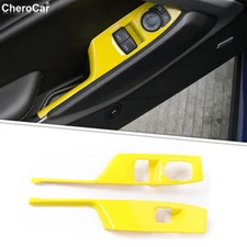 2x Door Window Glass Lift Switch Button Panel Trim Cover For 17 Chevrolet Camaro