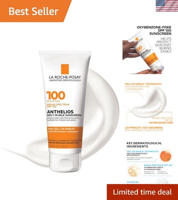 Broad Spectrum SPF 100 Sunscreen for Sensitive Skin - Oil-Free Formula, 4.16 oz