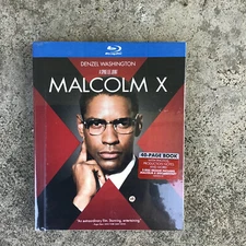 Sealed Malcolm X (Blu-ray Disc, 2012, 2-Disc Set, Digi Book) Denzel Washington