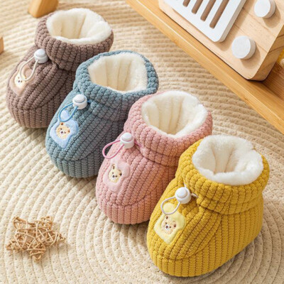 Newborn Girls Boys Baby Non Slip Warm Soft Sole Faux Fur Warm