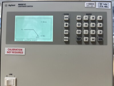 HP - Agilent - Keysight 86061C Lightwave Switch. 2 x 16, Single Mode Fiber.
