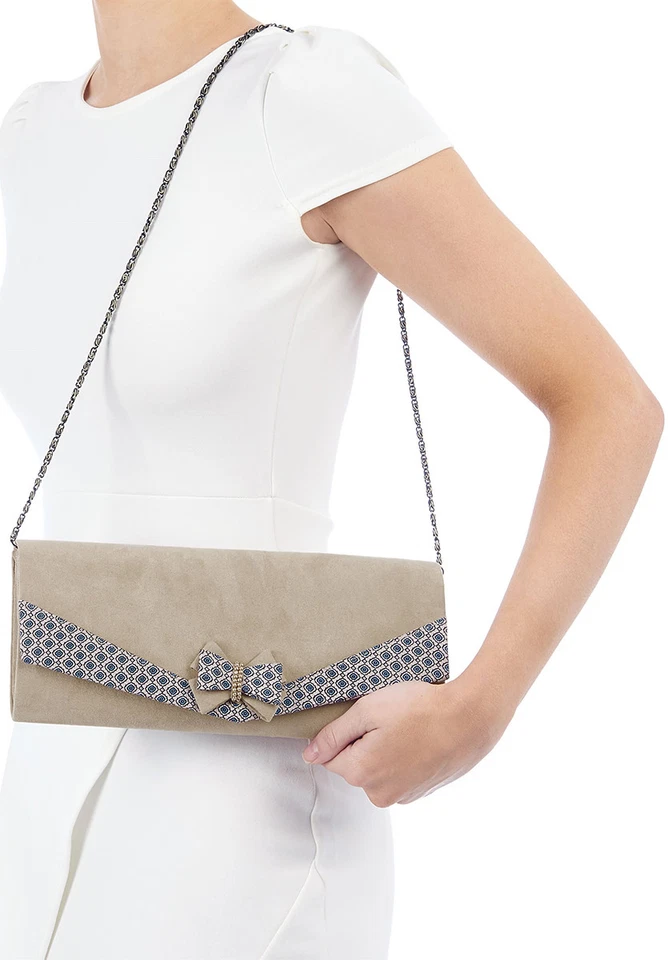 Ruby Shoo MONTREAL Vintage FLORALE Retro SCHLEIFE Bow CLUTCH Tasche Rockabilly - Bild 2 von 3