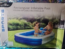 Crane Inflatable Rectangle Swimming Pool -Above Ground 79.5" x 59.5" x 23.75" MM