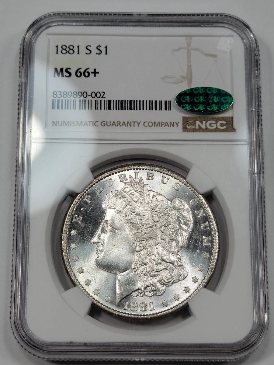 NGC Grade MS 66 1881 Year Morgan US Dollars (1878-1921) for sale