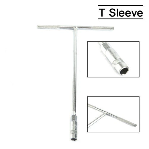 T Type Handle Socket Wrench Hexagon Key Opener Wheel Nut Remover T-Bar 8-14mm - Image 2 of 4