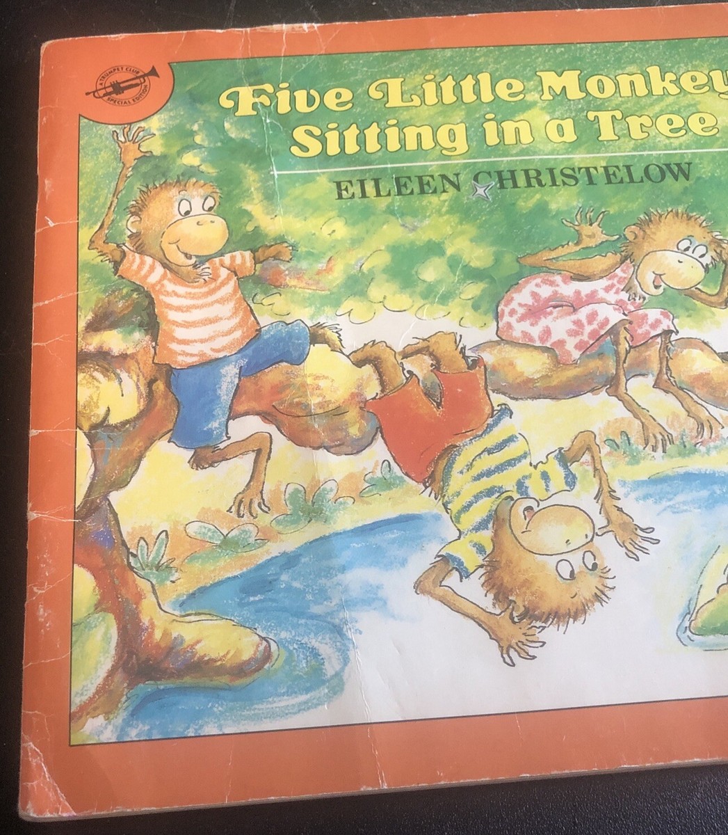 SIGNED Five Little Monkeys Sitting in a Tree Eileen Christelow