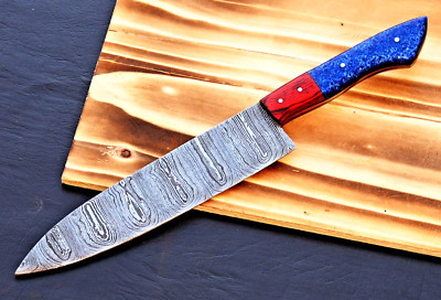 Damascus Chef Knife Custom Made Kitchen Knife - Hand Forged Damascus Steel 2816