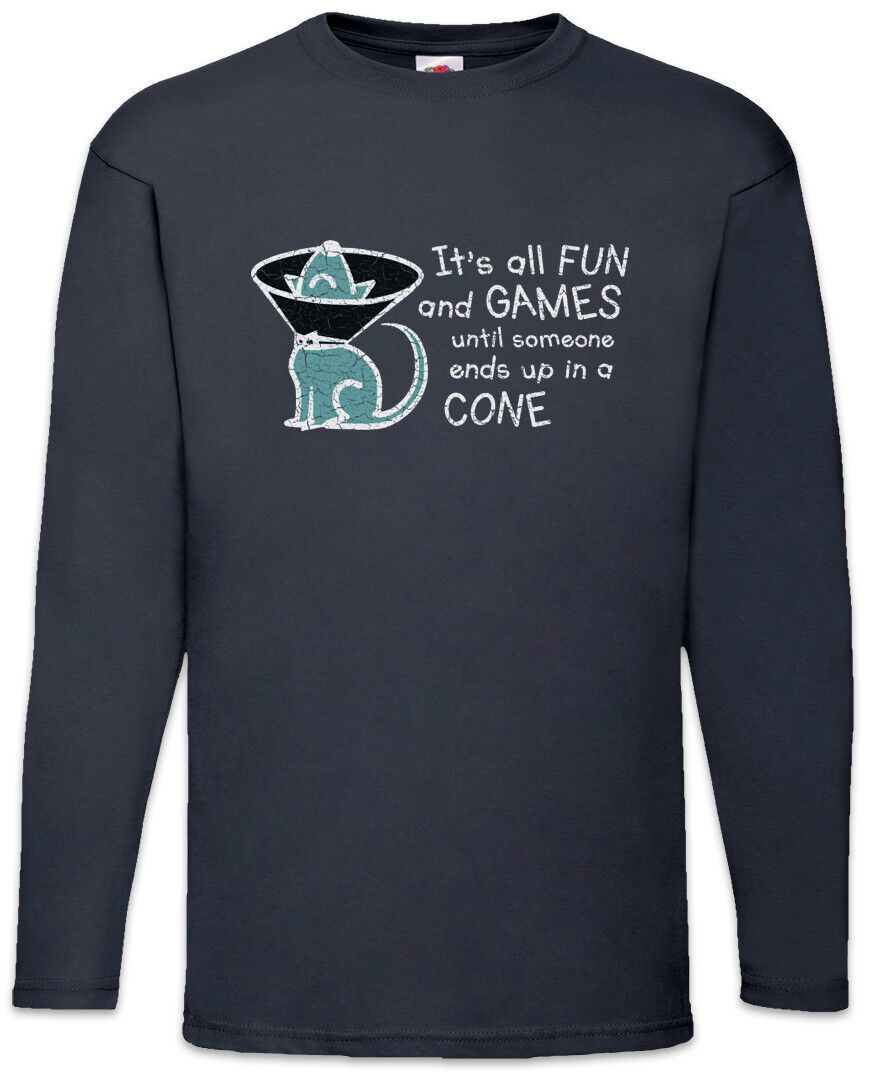 ALTRA Dog Cone Herren Langarm T Shirt Dog Dogs It is all fun and play until Hund Hunde