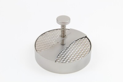 Burgerpresse Hackfleischformer Patty Maker Edelstahl Ø 150 mm Strukturblech