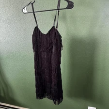 Music legs costumes black flapper dress size small Flapper 1920’s Great Gatsby s