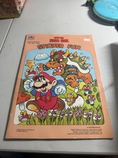Vintage 1989 Nintendo Super Mario Bros Sticker Fun Golden Coloring Book UNUSED