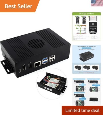 M.2 NVME PCIE Case for Raspberry Pi 5, with 2X HDMI Ports, Support 2X 4K Vide...