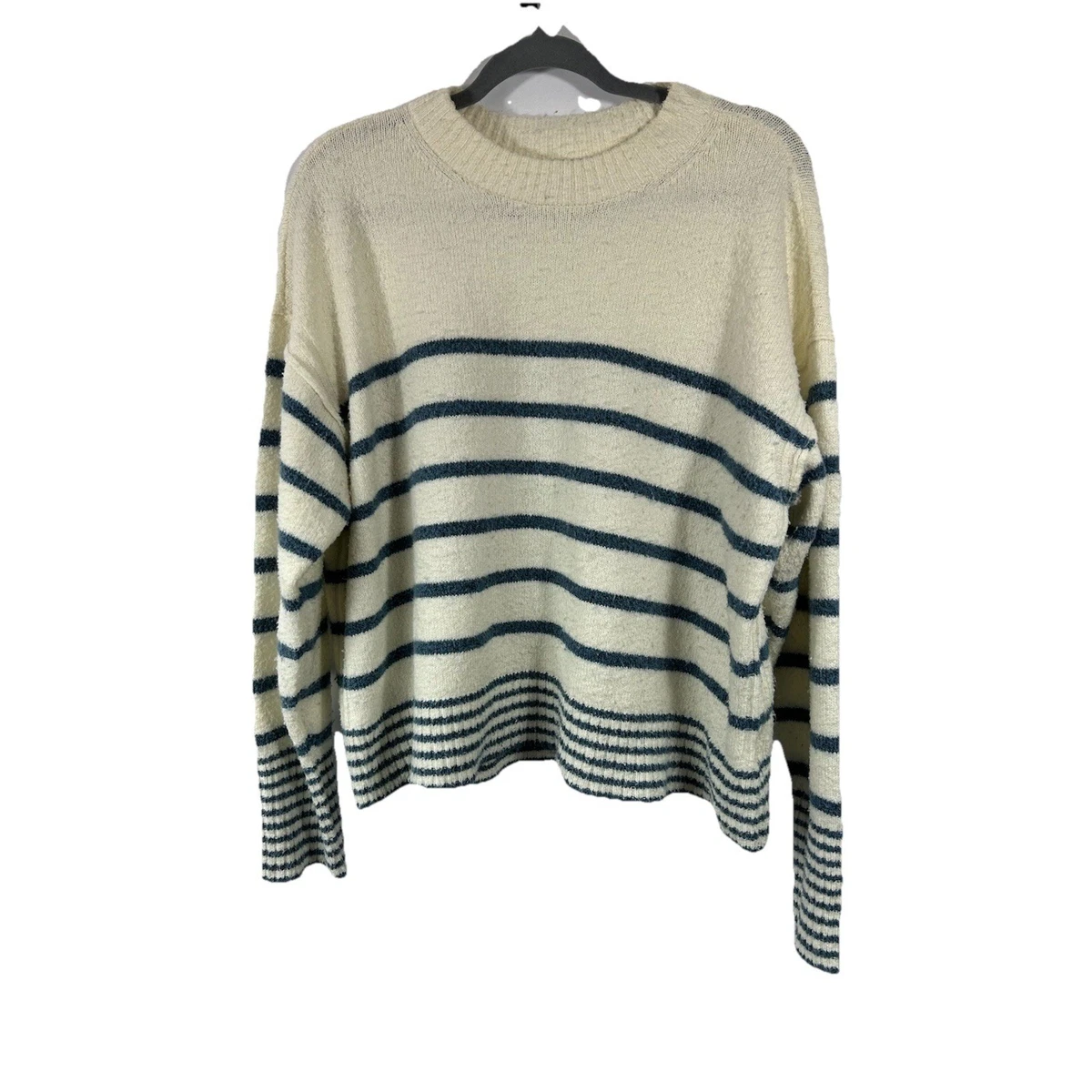 Pull Cardigan American Eagle - Femme Rayures Gris/blanc - Taille L - Occasion