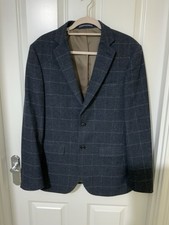 Collection Blue Check Tweed Wool Blend
