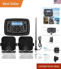 Boats Marine Radio Bluetooth and Speakers Audio System Package - Waterproof M...