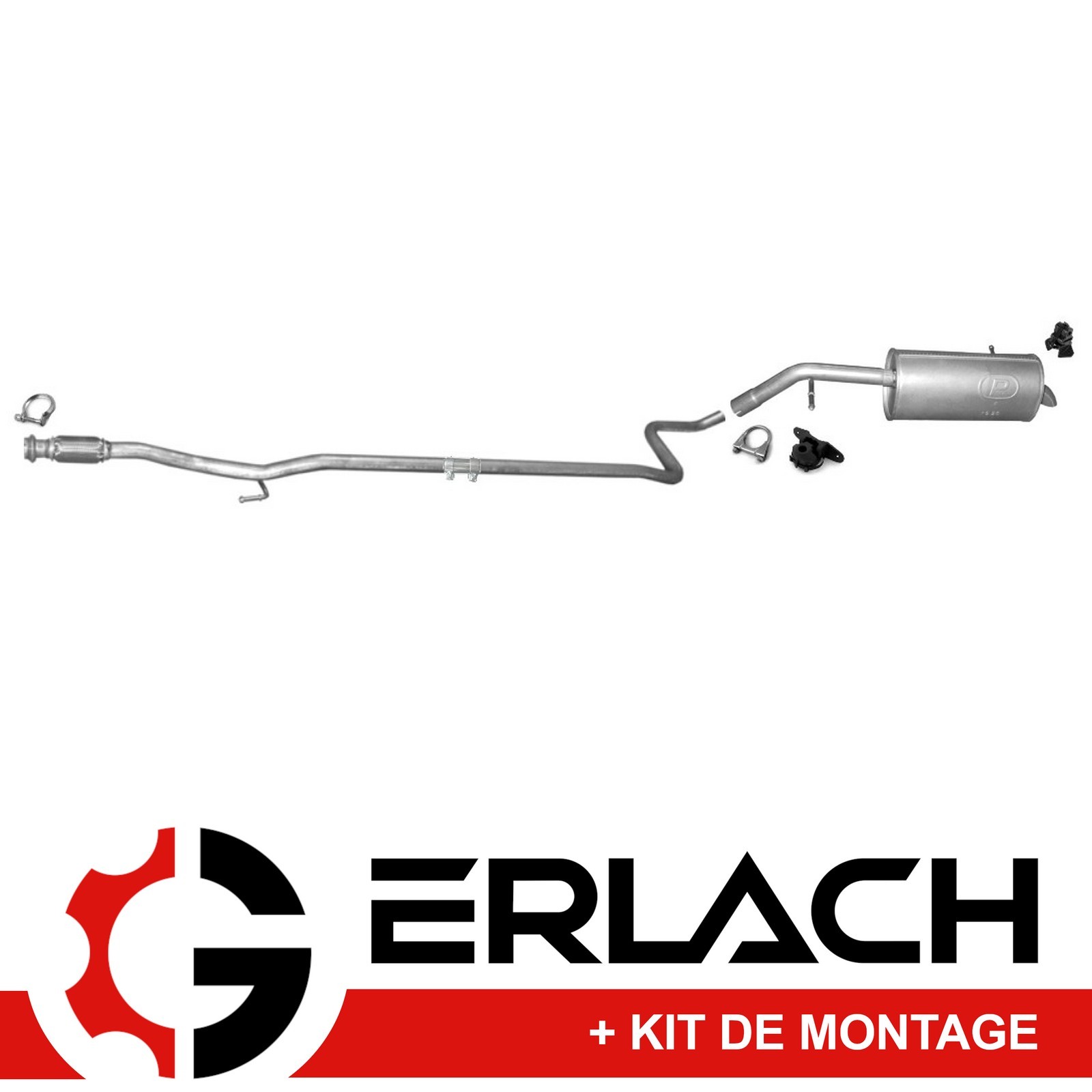 Echappement silencieux en acier aluminé pour Peugeot 207 CC 1.6HDi
