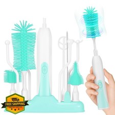Electric Bottle Brush Cleaner Green Rechargeable Travel